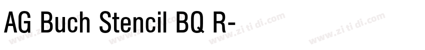 AG Buch Stencil BQ R字体转换